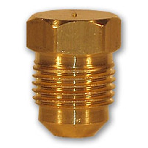 3/8 inch Flare Plug Brass Pipe Fitting NPT soft copper air water